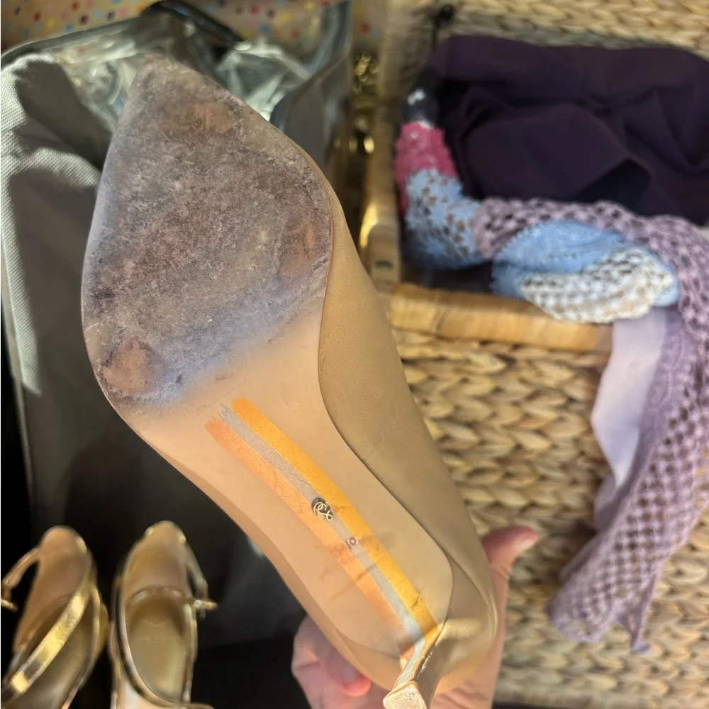 Sam Edelman Nude Pointed Toe Stiletto Pumps Size 10 - Picture 6 of 6